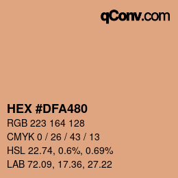 カラーコード: HEX #DFA480 | qconv.com