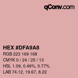 Color code: HEX #DFA9A8 | qconv.com