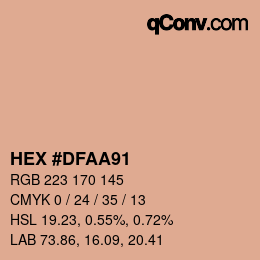Color code: HEX #DFAA91 | qconv.com