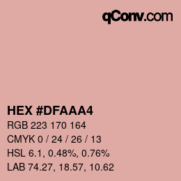 カラーコード: HEX #DFAAA4 | qconv.com