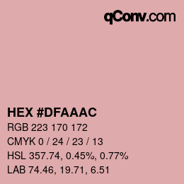 カラーコード: HEX #DFAAAC | qconv.com