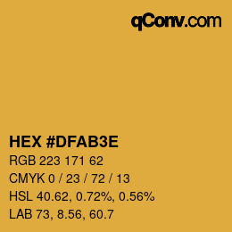 Código de color: HEX #DFAB3E | qconv.com