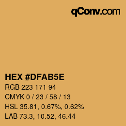 颜色代码: HEX #DFAB5E | qconv.com
