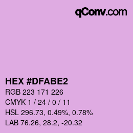颜色代码: HEX #DFABE2 | qconv.com