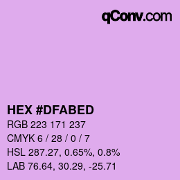 Color code: HEX #DFABED | qconv.com