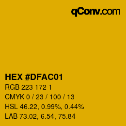 Color code: HEX #DFAC01 | qconv.com