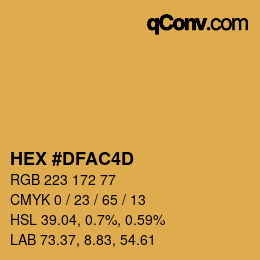 Color code: HEX #DFAC4D | qconv.com