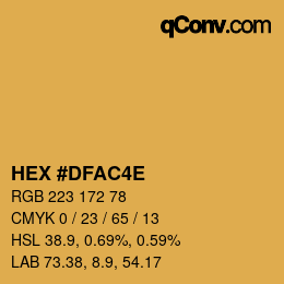 Farbcode: HEX #DFAC4E | qconv.com