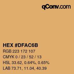 Farbcode: HEX #DFAC6B | qconv.com