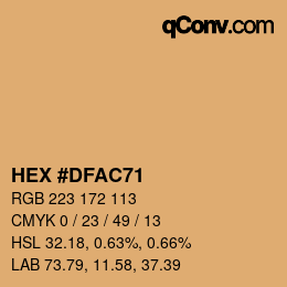 Color code: HEX #DFAC71 | qconv.com