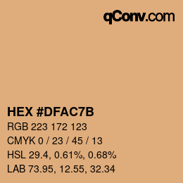 Color code: HEX #DFAC7B | qconv.com