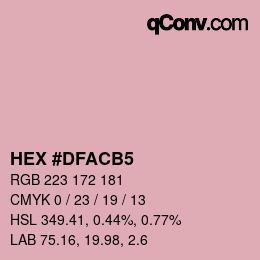 カラーコード: HEX #DFACB5 | qconv.com