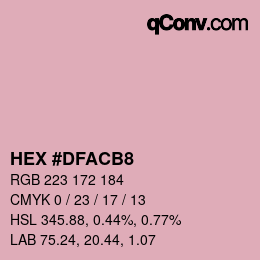 Color code: HEX #DFACB8 | qconv.com