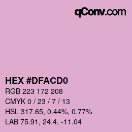 颜色代码: HEX #DFACD0 | qconv.com
