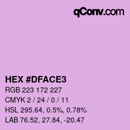 カラーコード: HEX #DFACE3 | qconv.com