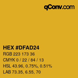 Color code: HEX #DFAD24 | qconv.com