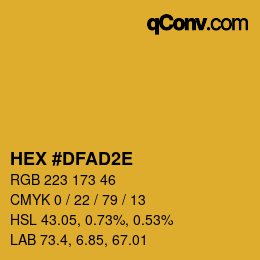 Color code: HEX #DFAD2E | qconv.com
