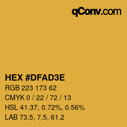 カラーコード: HEX #DFAD3E | qconv.com