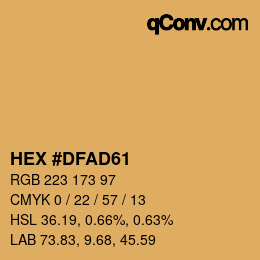 Color code: HEX #DFAD61 | qconv.com