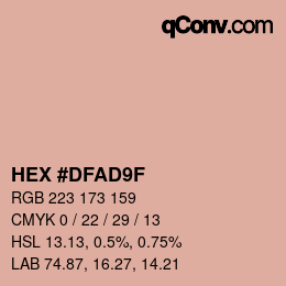 Color code: HEX #DFAD9F | qconv.com