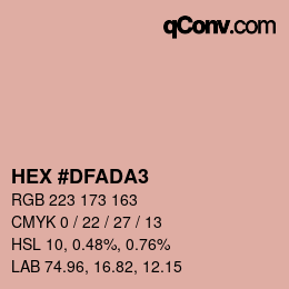 Color code: HEX #DFADA3 | qconv.com