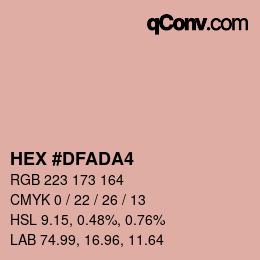 Color code: HEX #DFADA4 | qconv.com