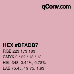 カラーコード: HEX #DFADB7 | qconv.com