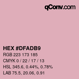 Color code: HEX #DFADB9 | qconv.com