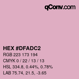 颜色代码: HEX #DFADC2 | qconv.com