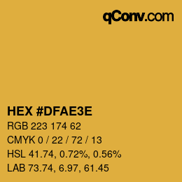 カラーコード: HEX #DFAE3E | qconv.com