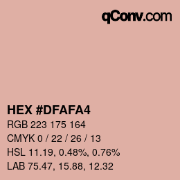 Color code: HEX #DFAFA4 | qconv.com
