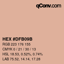 Farbcode: HEX #DFB09B | qconv.com