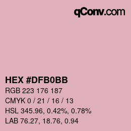 Color code: HEX #DFB0BB | qconv.com