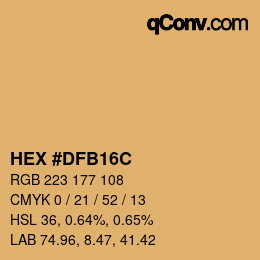 Color code: HEX #DFB16C | qconv.com