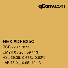 Color code: HEX #DFB25C | qconv.com