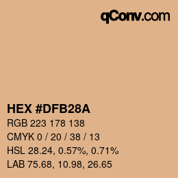 Color code: HEX #DFB28A | qconv.com