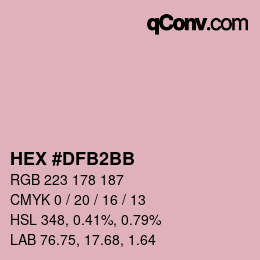 Color code: HEX #DFB2BB | qconv.com