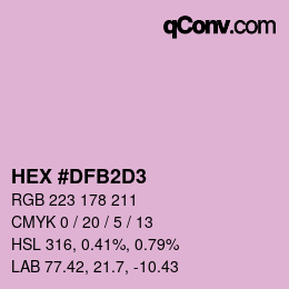 Color code: HEX #DFB2D3 | qconv.com