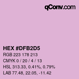 Código de color: HEX #DFB2D5 | qconv.com