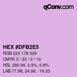 Color code: HEX #DFB2E5 | qconv.com