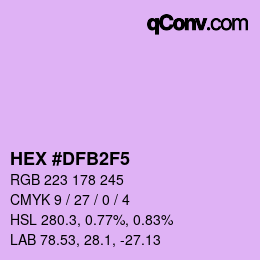 Color code: HEX #DFB2F5 | qconv.com