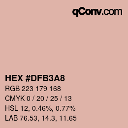 Color code: HEX #DFB3A8 | qconv.com