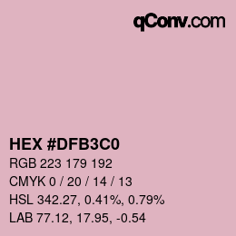 Color code: HEX #DFB3C0 | qconv.com