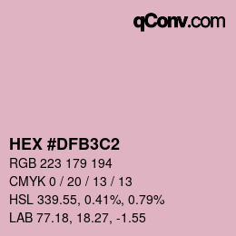 Color code: HEX #DFB3C2 | qconv.com