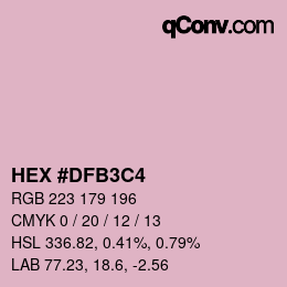 Color code: HEX #DFB3C4 | qconv.com