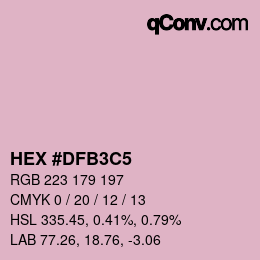 Color code: HEX #DFB3C5 | qconv.com
