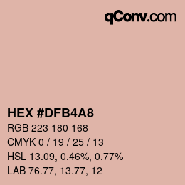 Color code: HEX #DFB4A8 | qconv.com