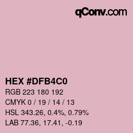 Color code: HEX #DFB4C0 | qconv.com