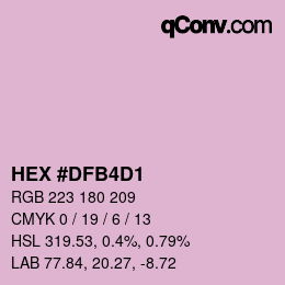 颜色代码: HEX #DFB4D1 | qconv.com