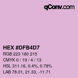 Color code: HEX #DFB4D7 | qconv.com